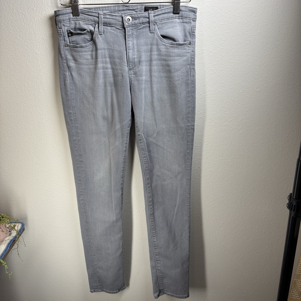 AG Adriano Goldschmied Womens 27* Gray The Prima Jeans Minimalist Cigarette Leg